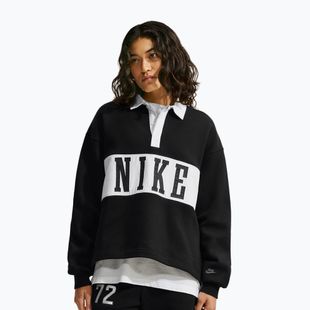 Dámská mikina Nike Studio Fleece Medium Weight total black/sail/sail