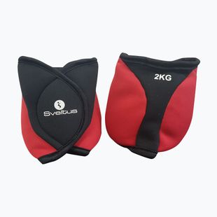 Zátěž na kotníky Sveltus 2 kg 2 ks červená/černá