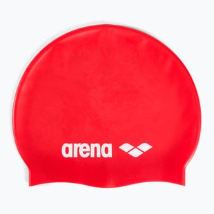Arena Classic Silikonová červeno-bílá plavecká čepice