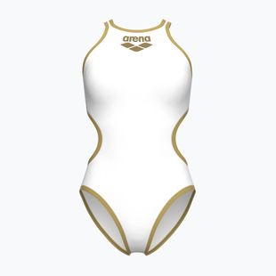 Dámské jednodílné plavky Arena One Biglogo One Piece white/gold