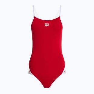 Dámské jednodílné plavky  arena Icons Super Fly Back Solid red / white