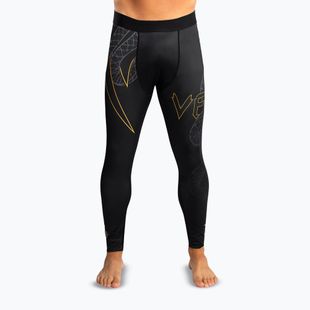Pánské tréninkové legíny Venum Serpenti Spats black/silver/gold
