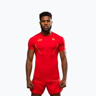 Pánské tréninkové tričko Venum X WOW FC Rashguards fury red/gold