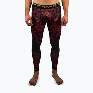 Pánské tréninkové legíny Venum Quetzal Fury black/fury red/tangerine