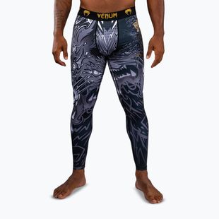Pánské tréninkové legíny Venum Wolf Attack Spats black/grey