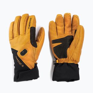 Vyhřívané rukavice Therm-ic Freeride Ultra Heat + Ultra Heat S-Batteries black/light brown