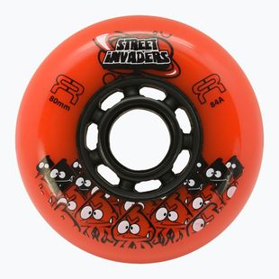 Kolečka na kolečkové brusle FR Skates Street Invaders Wheels 80mm/84A X4 orange/black
