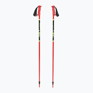 Lyžařské hůlky dziecięce LEKI Racing bright red/ black/ neon yellow