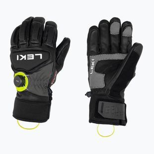 LEKI Griffin Tune 3D Boa pánské lyžařské rukavice black/graphite/ ice lemon