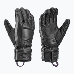 Dámské lyžařské rukavice LEKI Montera Prime Women black/blackberry gray