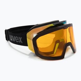Lyžařské brýle UVEX Evidnt Attract V + pouzdro black matt/mirror green clear/yellow