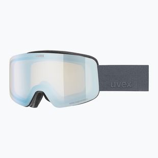 Dětské lyžařské brýle UVEX Pwdr FM Jr S2 black matt/mirror sapphire