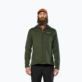 Pánská treková mikina Salewa Puez Rocca Polarlite Hood dark olive