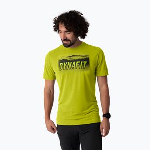 Pánské trekové tričko DYNAFIT Transalper Graphic golden lime/5a30