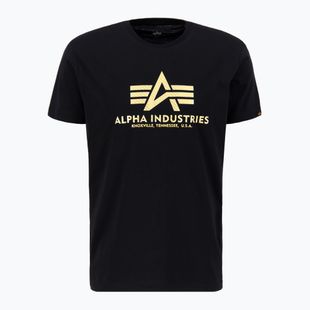 Pánské tričko Alpha Industries Basic T Carbon black/gold