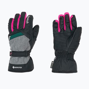 Dětské lyžařské rukavice Reusch Flash Gore-Tex černá/černá melanž/růžová glo