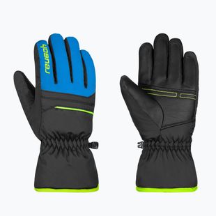 Dětské lyžařské rukavice Reusch Alan Junior black/brilliant blue/safety yellow