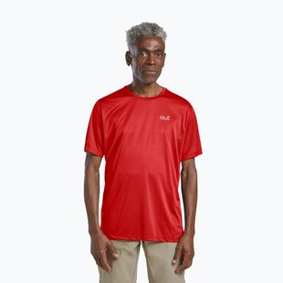 Pánské trekové tričko Jack Wolfskin Tech T siren red