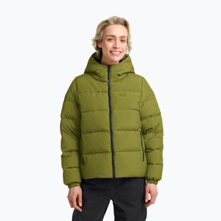 Dámský péřový kabát Jack Wolfskin Frozen Palace khaki green