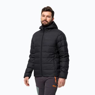 Pánská bunda do deště Jack Wolfskin Ather Down Hoody černá