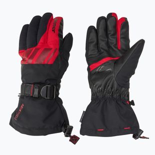 Pánské lyžařské rukavice  ZIENER Ghalion Aquashield black/red salsa