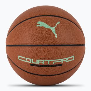 Basketbalový míč PUMA teamJAWS Court Pro Basketball leather brown/dark shadow velikost 7