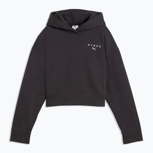 Dámská mikina PUMA x HYROX World Cropped Hoodie černá/bílá