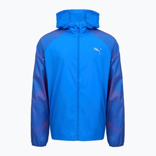 Pánská běžecká bunda Puma Run Favorite Woven Jacket blue/fire orchid