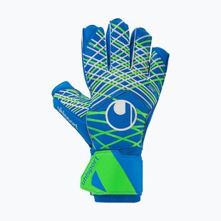 Brankářské rukavice  uhlsport Aquasoft pacific blue/fluo green/w