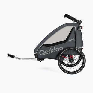 Přívěs na kolo Qeridoo Qupa 2 šedý