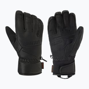 Pánské lyžařské rukavice Descente Black leather
