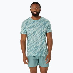 Pánské běžecké tričko ASICS All Over Print Top light celadon/celadon