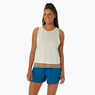 Dámské běžecké tílko tank top ASICS Nagino Run Tank oatmeal/pepper
