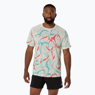 Pánské běžecké tričko ASICS Road All Over Print Top birch