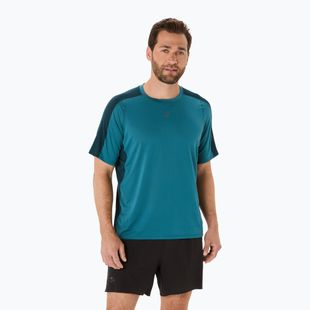 Pánské běžecké tričko ASICS Fujitrail Elite Top atlantis blue/saxon green