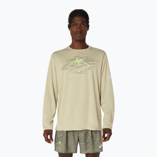 Pánské běžecké tričko Longsleeve ASICS Fujitrail Logo LS khaki 