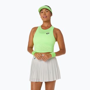 Dámské tenisové tričko ASICS Match Jaquard Crop Top W illuminate green