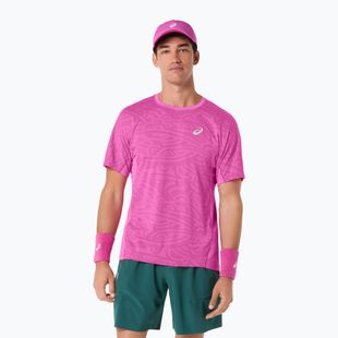 Pánské tenisové tričko ASICS Match Jacquard digital sakura