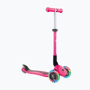 Dětská koloběžka Globber Junior Foldable Lights deep pink