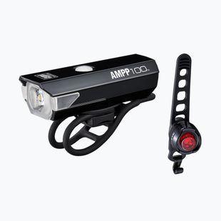 Sada světel na kolo CatEye AMPP 100 HL-EL041RC / ORB-RC TL-LD160RC black