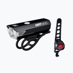 Sada cyklistických světel CatEye AMPP 200 HL-EL042RC / ORB TL-LD160 black