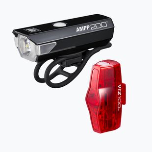 Sada cyklistických světel CatEye AMPP 200 HL-EL042RC / TL-LD800B VIZ100 USB-C black