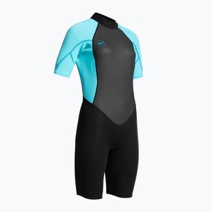 Dámský neopren O'Neill Reactor-2 2 mm Back Zip S/S Spring black/ltaqua