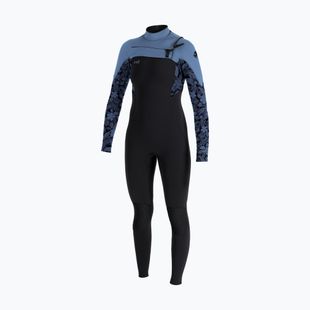 Dámský plavecký neopren O'Neill Epic 4/3 mm Chest Zip Full black/stormy palm/faded denim