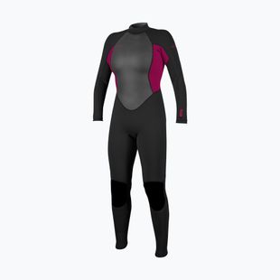 Dámský plavecký neopren O'Neill Reactor-2 3/2 Back Zip Full J18 black/punk pink