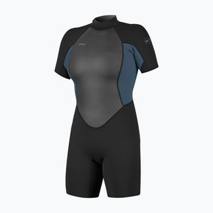 Dámský plavecký neopren O'Neill Reactor-2 2mm Back Zip SS Spring IS7 black/copen blue