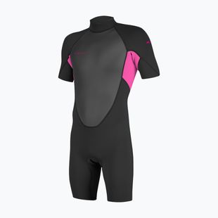 Dětský plavecký neopren O'Neill Youth Reactor-2 2mm Back Zip SS Spring black/berry
