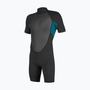 Dětský plavecký neopren O'Neill Youth Reactor-2 2mm Back Zip SS Spring black/tide pool