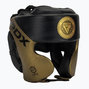 Boxerská přilba RDX L1 Mark Pro Cheek Training Head Guard golden