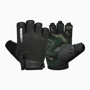Tréninkové rukavice RDX T2 Half army green